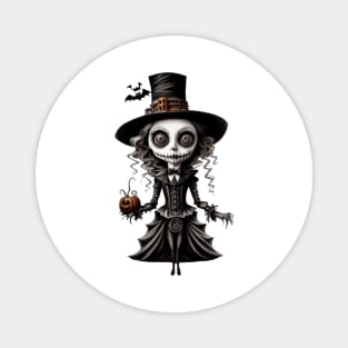 Spooky Halloween Girl Magnet